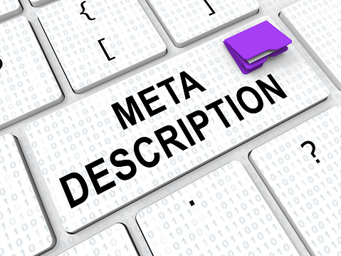 Meta Description Website Seo Source 3d Rendering Shows Data Coding To Optimize Search Indexing